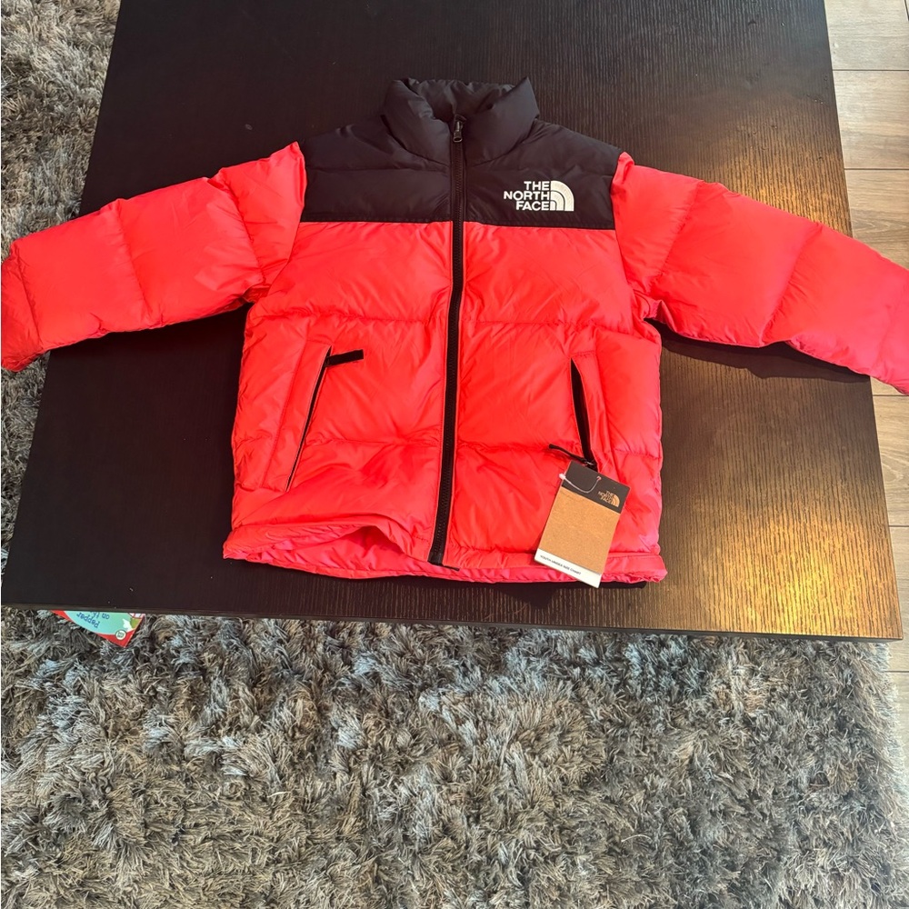 The North Face Black and Pink Puffer Jacket